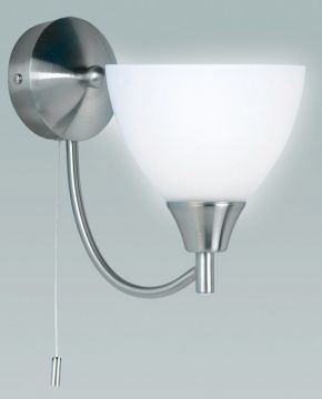 A Simple Single Wall Light in Satin Chrome ID Large View