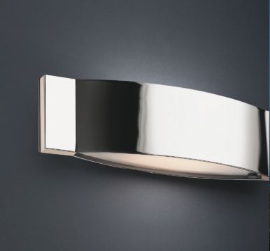 Chrome Wall Uplighter with Diffuser and Optional Colour Inserts - DISCONTINUED Large View