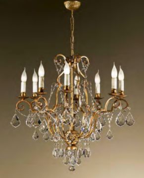 Stunning Hand Made Italian Crystal Chandelier- Colour Options ID Large View