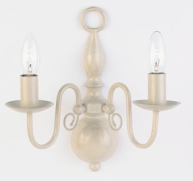 A Flemish Style Wall Light Finished in Cream and Silver - DISCONTINUED Large View