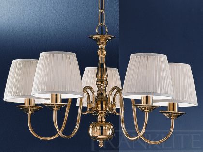 Polished Brass 5 Arm Flemish Style Chandelier ID Large View