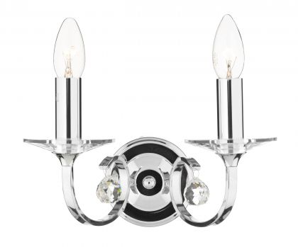 A Double-Arm Wall Light Finished in Polished Chrome ID Large View