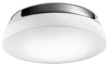 A Flush IP44 Rated Matt Opal Glass Ceiling Light ID Large View