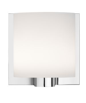 FLOS TILEE - Polished Chrome Wall Light with White Glass ID Large View