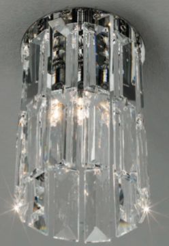 A Compact Cylindrical Swarovski© Crystal Ceiling Light ID Large View