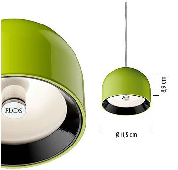 FLOS WAN S GREEN - Stylish Italian Single Pendant ID Large View