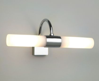 An Over-Mirror Bathroom Wall Light in Chrome with Glass ID Large View