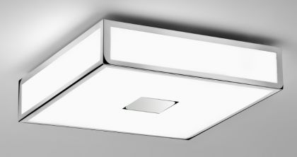 A Contemporary Flush Ceiling Light with Chrome Detail - DISCONTINUED Large View