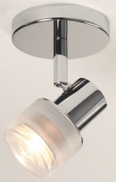 A Polished Chrome Single Spotlight with Clear Glass Shades ID Large View