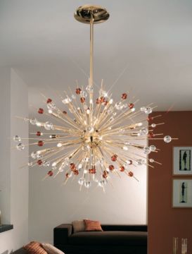 A Stunning Ceiling Light Explosion in Gold - Colour Options ID  Large View