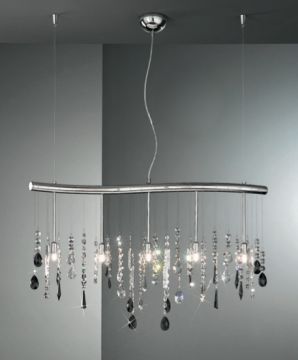 A Gently Curving Swarovski Crystal Ceiling Bar ID Large View