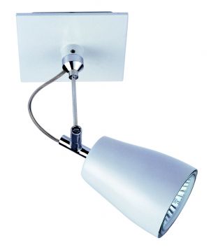 Adjustable Single Spotlight in a White Finish ID Large View