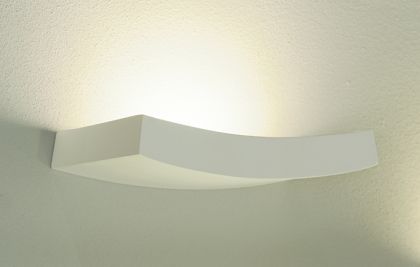 A White Plaster Halogen Floating Wall Uplighter ID Large View
