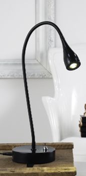 Adjustable Black LED Desk Lamp with Rocker Switch ID Large View