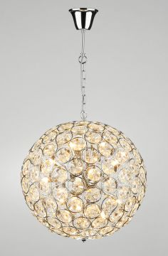Modern spherical crystal ceiling light pendant - DISCONTINUED Large View