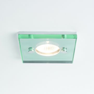 A Square Clear Glass IP65 Fire Rated Downlight ID - DISCONTINUED Large View