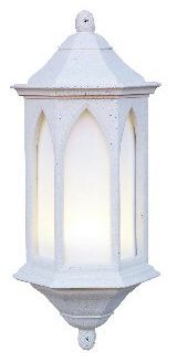 A White Stone Effect Outdoor Half Lantern - DISCONTINUED Large View