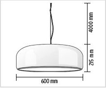 FLOS SMITHFIELD S Large Single Pendant in White ID Large View