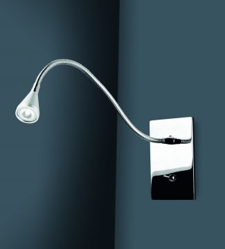 Polished Chrome Wall Mounted LED Reading Light ID Large View