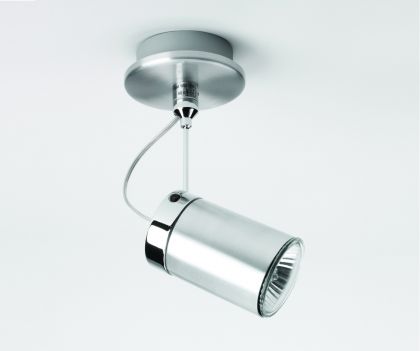 A Single Brushed Metal and Chrome Spot Light ID Large View