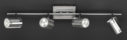 An Adjustable LED Spotlight Bar in Brushed Silver ID Large View