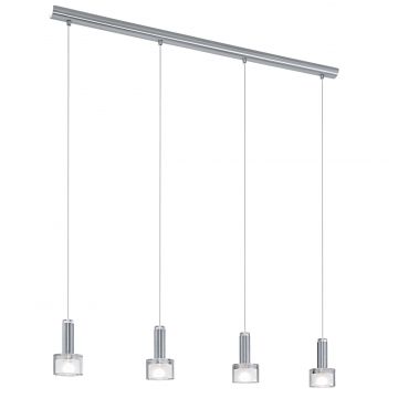 4 Pendants on a Polished Chrome Ceiling Bar - DISCONTINUED Large View
