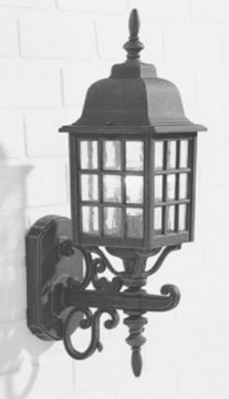 A Traditional Outdoor Wall Light with Textured Glass - DISCONTINUED Large View