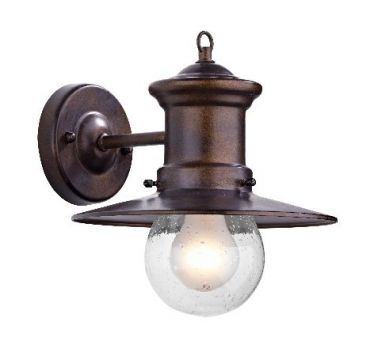 A Traditional Outdoor Station Lamp with Seeded Glass ID Large View