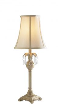 A Traditional Table Lamp in Antique Cream - Shade Included - DISCONTINUED Large View