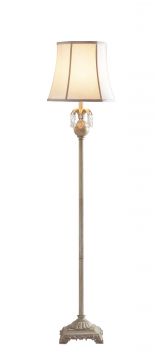 A Traditional Floor Lamp in Antique Cream - Shade Included - DISCONTINUED Large View