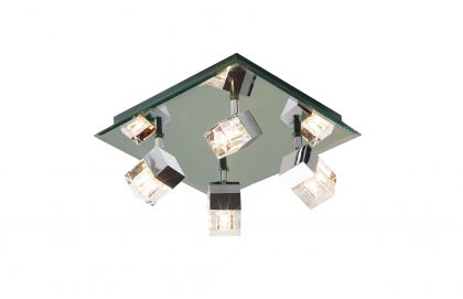 Four Spotlights on a Square Mirror-Glass Ceiling Plate - DISCONTINUED Large View