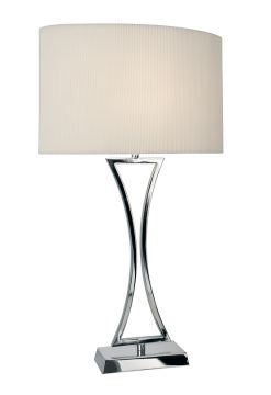 A Chrome Table Lamp Complete with White Shade ID Large View