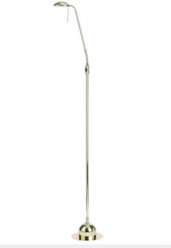 Brass Plated Floor-Standing Reading Light - Adjustable - DISCONTINUED Large View