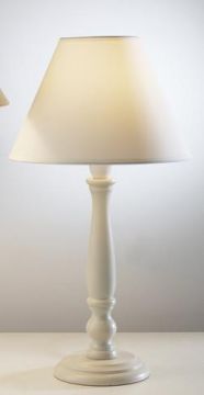 A Simple Small Table Lamp in Cream - Complete with Shade ID Large View