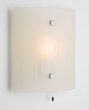 A Wall Light with Pewter Finish and White Italian Glass ID Large View
