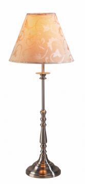 A Simple Table Lamp Complete with Shade - Satin Chrome ID Large View