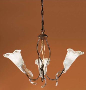 A 3-Arm Hand-Made Italian Light with Murano Crystal Shades ID  Large View