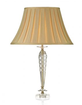A Large Luxe Crystal Table Lamp Complete with Shade ID Large View