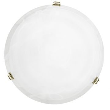 A Large Flush Ceiling Light with Alabaster Glass ID Large View