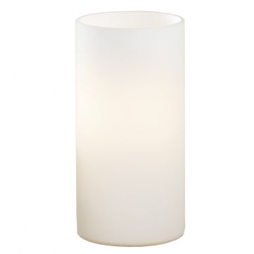 A Small Cylindrical Opal Glass Table Lamp ID Large View