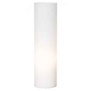 A Tall Cylindrical Opal Glass Table Lamp - DISCONTINUED Large View