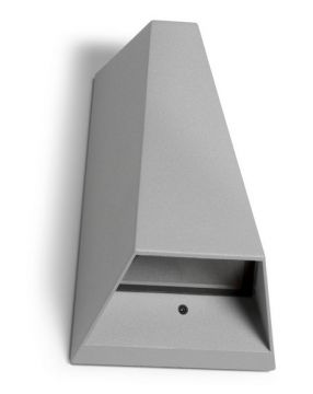 A Modern Exterior LED Wall Light Finished in Grey - DISCONTINUED Large View