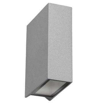 A Modern Exterior LED Wall Light Finished in Grey - DISCONTINUED Large View