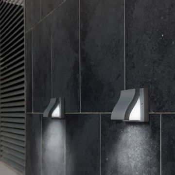 A Modern External Wall Downlighter - Urban Grey Finish - DISCONTINUED Large View
