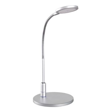A Fully Adjustable LED Desk Lamp in Matt Silver ID Large View