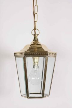 A Traditional Handmade Lantern in Un-Lacquered Polished Brass ID Large View