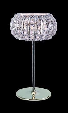 A Polished Chrome Table Lamp with A Cut Crystal Shade ID Large View