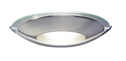 Halogen Wall Uplighter with Clear Glass Rim - Colour Option ID Large View