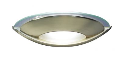 Halogen Wall Uplighter with Clear Glass Rim - Colour Option ID Large View