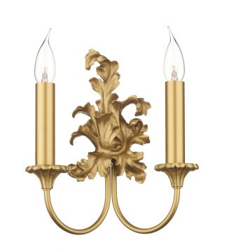 A Decorative Double Arm Wall Light in Gold ID Large View